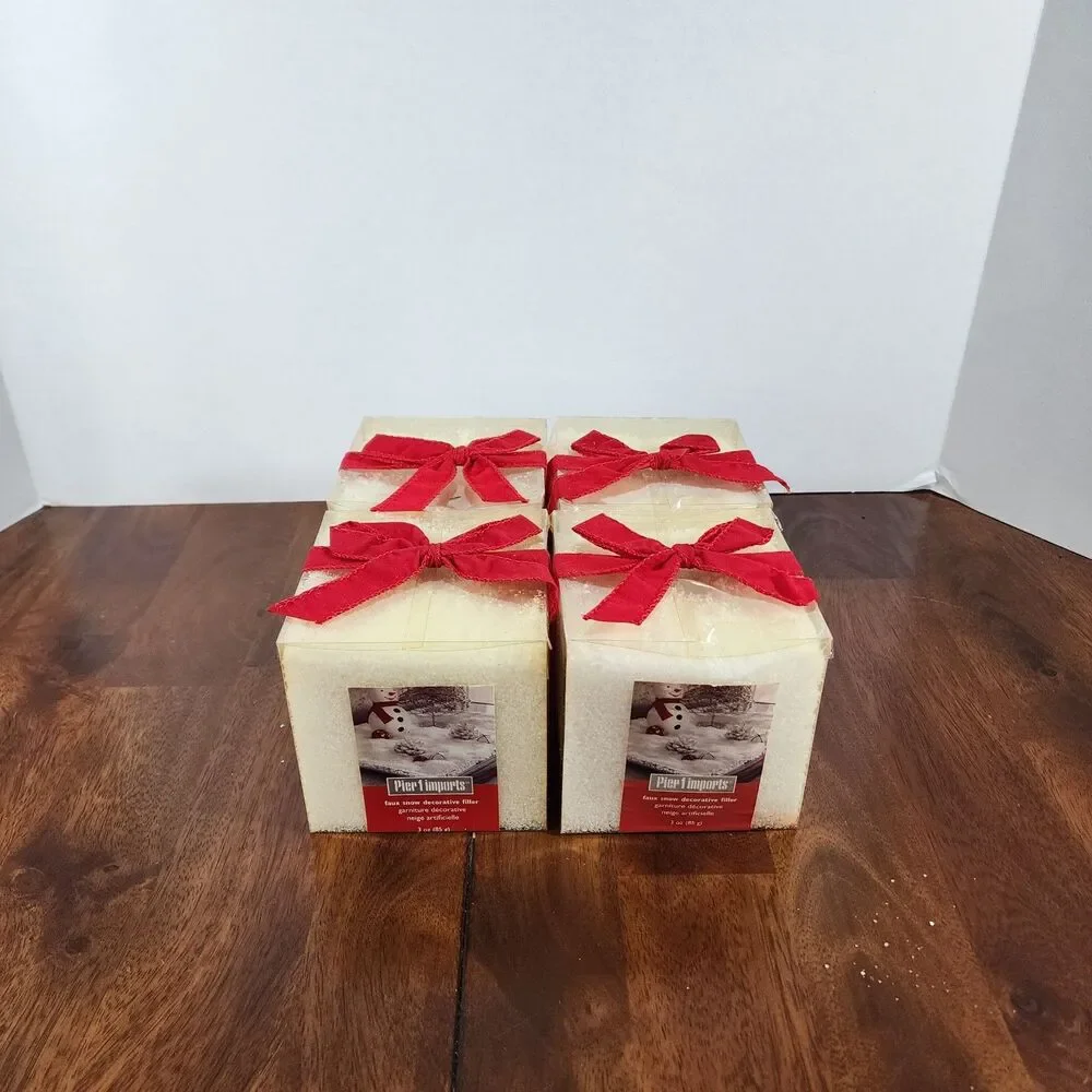 Pier 1 Imports Faux Snow Decorative Filler Set of 4